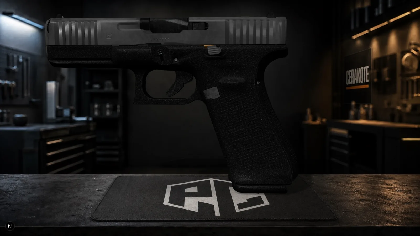 Glock 17 Gen 5 configurado en el visor 3D de Puma Customs
